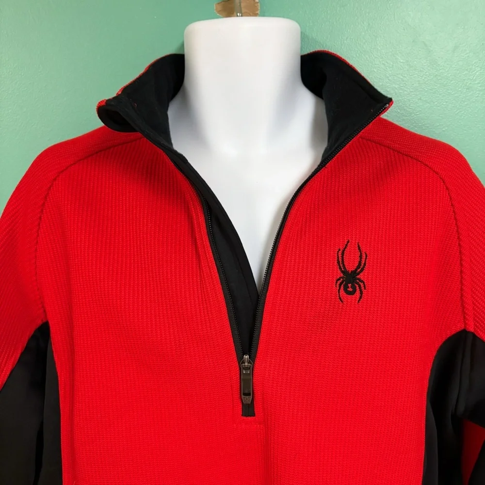 Spyder Red & Black Outbound Half-Zip Core Sweater Jacket Mens L